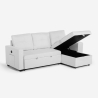 Canapé convertible 3 places avec méridienne et rangement USB-C bibliothèque Civis 