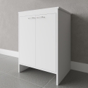 Meuble de salle de bain buanderie blanc en PVC avec 2 portes FB9002K Negari Réductions