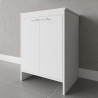Meuble de salle de bain buanderie blanc en PVC avec 2 portes FB9002K Negari Réductions