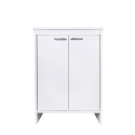 Meuble de salle de bain buanderie blanc en PVC avec 2 portes FB9002K Negari Remises