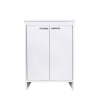 Meuble de salle de bain buanderie blanc en PVC avec 2 portes FB9002K Negari Remises
