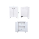 Meuble de salle de bain buanderie blanc en PVC avec 2 portes FB9002K Negari Catalogue