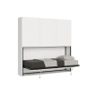 Lit escamotable mural simple avec armoire blanche Kando D Vente