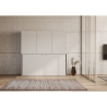 Lit escamotable mural simple avec armoire blanche Kando D Remises