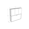 Lit escamotable mural simple avec armoire blanche Kando D Modèle