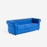 Canapé Chesterfield en velours 3 places style classique vintage Norwich Offre