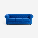 Canapé Chesterfield en velours 3 places style classique vintage Norwich Vente
