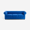 Canapé Chesterfield en velours 3 places style classique vintage Norwich Vente
