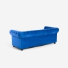 Canapé Chesterfield en velours 3 places style classique vintage Norwich Remises