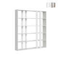 Bibliothèque murale 6 étagères design moderne 178x36x204cm Kato A Large Promotion
