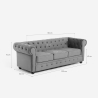 Canapé Chesterfield en velours 3 places style classique vintage Norwich Prix