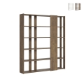 Bibliothèque design bureau salon à double face 6 étagères 78x36x204 Kato D Promotion
