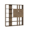 Bibliothèque avec porte-TV 6 étagères design moderne 178x36x204 Kato L Réductions