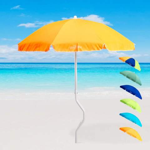 Parasol de plage 180 cm coton pêche GiraFacile Dioniso
