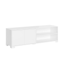 Meuble TV design moderne avec niche ouverte et étagères 150x40x40 Lumina Réductions