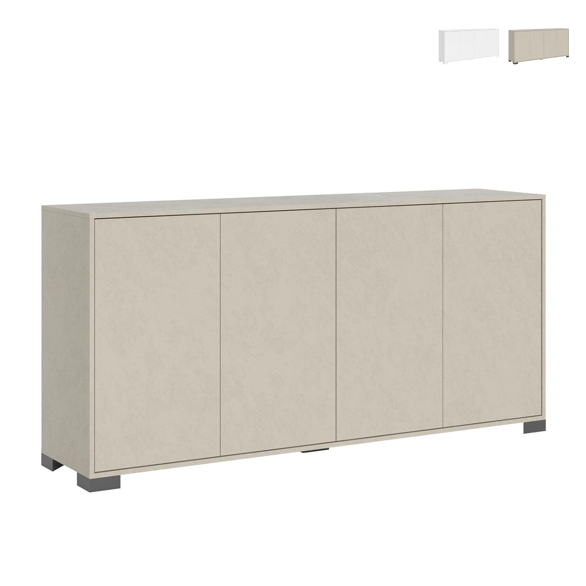 Buffet moderne 4 portes salon salle à manger 172x40x83 Lumina