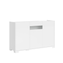 Buffet 3 portes design moderne avec verre fumé 130x40x81 Riflesso Réductions