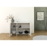 Buffet 3 portes design moderne avec verre fumé 130x40x81 Riflesso Choix