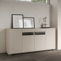 Buffet moderne 4 portes avec verre fumé 172x40x81 Riflesso Vente