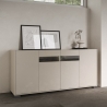 Buffet moderne 4 portes avec verre fumé 172x40x81 Riflesso Vente
