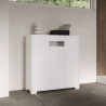 Buffet haut 3 portes gain de place 103x35x110 verre fumé moderne Riflesso Vente