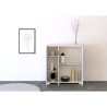 Buffet haut 3 portes gain de place 103x35x110 verre fumé moderne Riflesso Choix