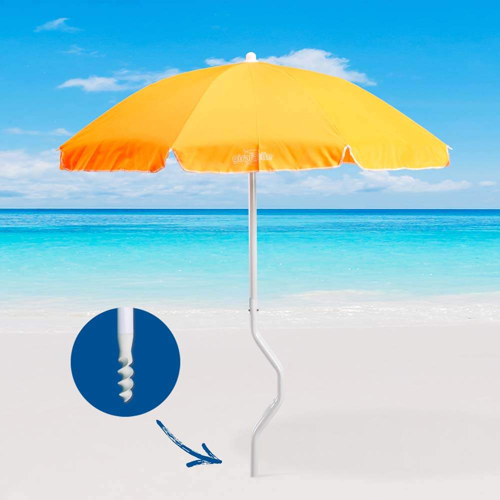 Parasol De Plage 180 Cm Coton Pêche Girafacile Dioniso