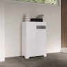 Buffet haut 2 portes rangement moderne gain de place 70x35x110 Riflesso Vente
