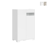 Buffet haut 2 portes rangement moderne gain de place 70x35x110 Riflesso Promotion