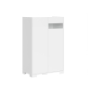Buffet haut 2 portes rangement moderne gain de place 70x35x110 Riflesso Réductions