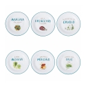 Ensemble de 6 assiettes à dessert en porcelaine design assorti Le Travisate Promotion