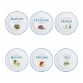 Ensemble de 6 assiettes à dessert en porcelaine design assorti Le Travisate Promotion