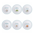 Ensemble de 6 assiettes creuses en porcelaine design décorations assorties Le Travisate Promotion