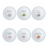Ensemble de 6 assiettes creuses en porcelaine design décorations assorties Le Travisate Promotion