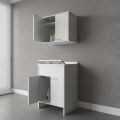 Ensemble buanderie avec armoire et meuble mural à 2 portes COMP 2 Negrari Promotion