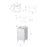 Ensemble meuble de salle de bain avec lavabo, porte et miroir 60x45cm Negrari COMP 3 Remises