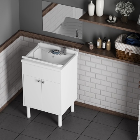 Ensemble meuble-lavabo avec miroir filolucido 60x45 cm Negrari COMP 4 Promotion