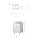 Ensemble meuble lavabo avec miroir filolucido 60x45cm Negrari COMP 4 Remises