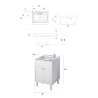 Ensemble meuble lavabo avec miroir filolucido 60x45cm Negrari COMP 4 Remises