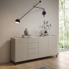 Buffet 3 portes et 4 tiroirs design minimaliste moderne 174x40x84 Solaria Vente