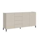 Buffet 3 portes et 4 tiroirs design minimaliste moderne 174x40x84 Solaria Réductions