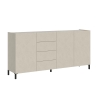 Buffet 3 portes et 4 tiroirs design minimaliste moderne 174x40x84 Solaria Réductions