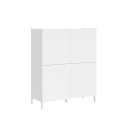 Buffet haut gain de place 4 portes design minimaliste moderne 90x35x110 Solaria Réductions