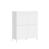 Buffet haut gain de place 4 portes design minimaliste moderne 90x35x110 Solaria Réductions