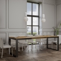 Table extensible 18 places design industriel 90×180-440 Tecno Evolution Vente