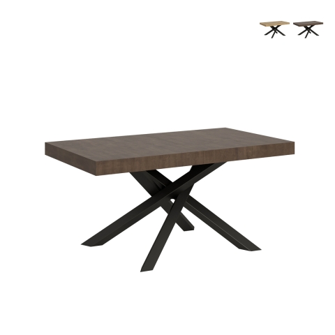Table extensible pieds croisés design contemporain 90×160-264 Volantis Promotion