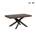 Table extensible pieds croisés design contemporain 90×160-264 Volantis Promotion