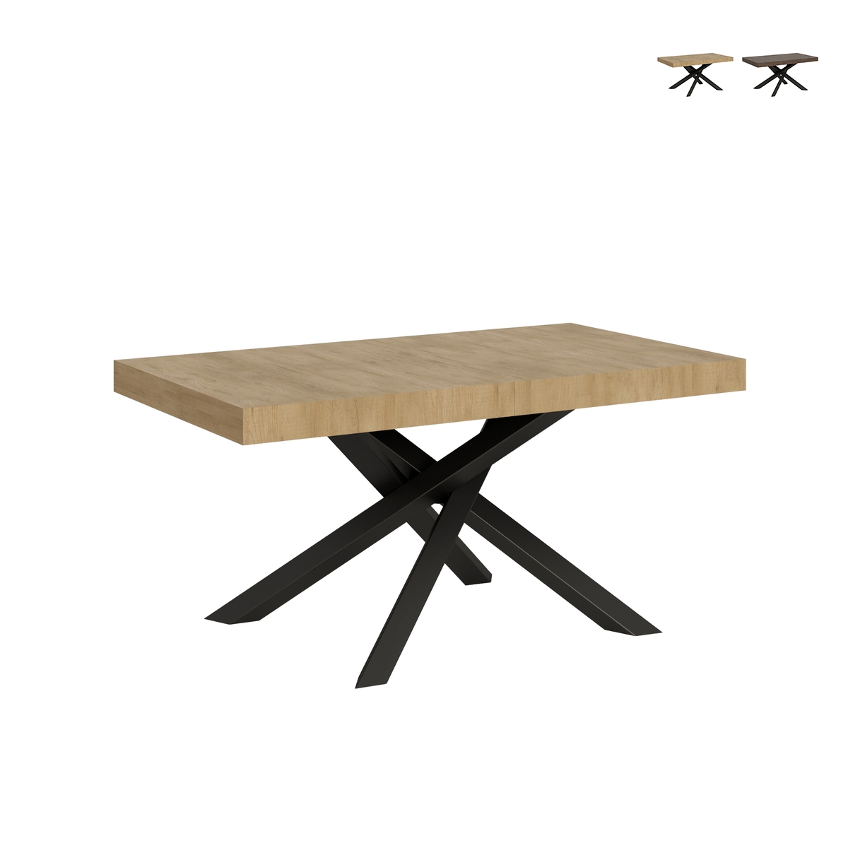Table extensible pieds croisés design contemporain 90×160-264 Volantis Offre Table extensible pieds croisés design contemporain 90×160-264 Volantis Offre