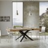 Table extensible pieds croisés design contemporain 90×160-264 Volantis Catalogue