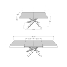 Table extensible 12 personnes design moderne 90×180-284 Volantis 